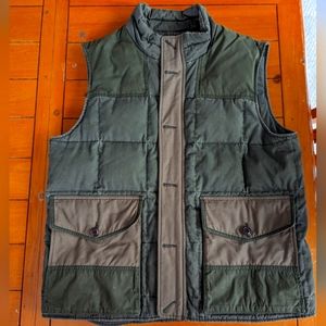 Eddie Bauer Yukon Model 550 Retro Down Vest  XL zip and snap front